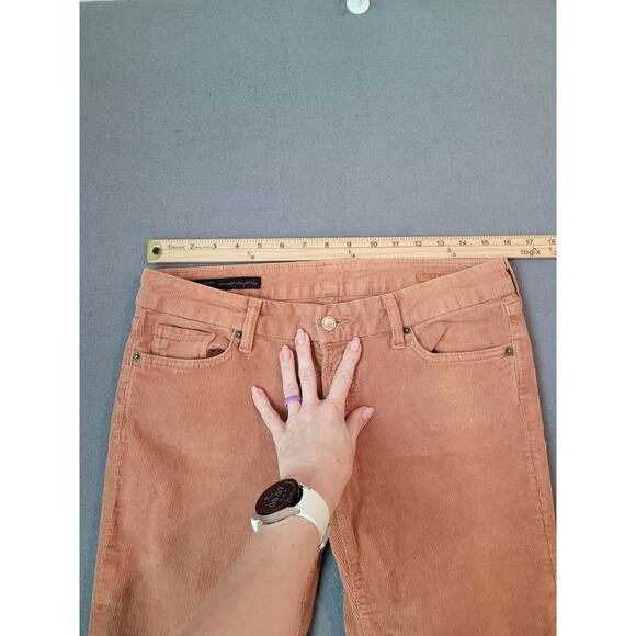 Citizens of Humanity Sienna Corduroy Pants Burnt Orange Rust Sz 31 Slim Straight - Picture 7 of 15